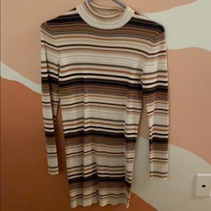 Body con striped sweater dress